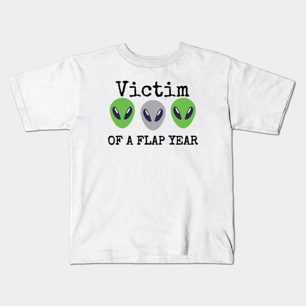 Victim of a Flap Year – Black Kids T-Shirt by KoreDemeter14